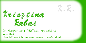 krisztina rabai business card